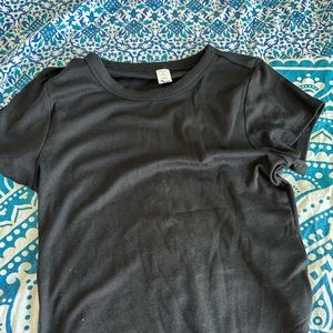 Reg . Black Crop Top